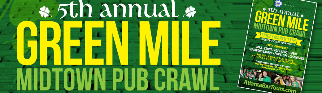 Discount Tickets for Green Mile Midtown Bar Crawl LIVE in Midtown Atlanta