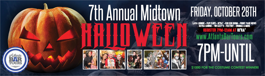 Discount Tickets for 7th Annual Midtown Halloween Bar Crawl LIVE in Midtown Atlanta