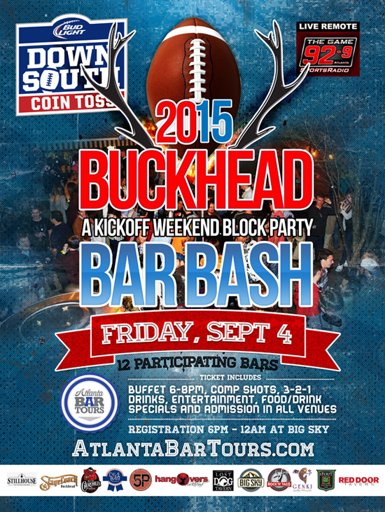 Pre-sale Tickets for 2015 Buckhead Bar Bash in Atlanta