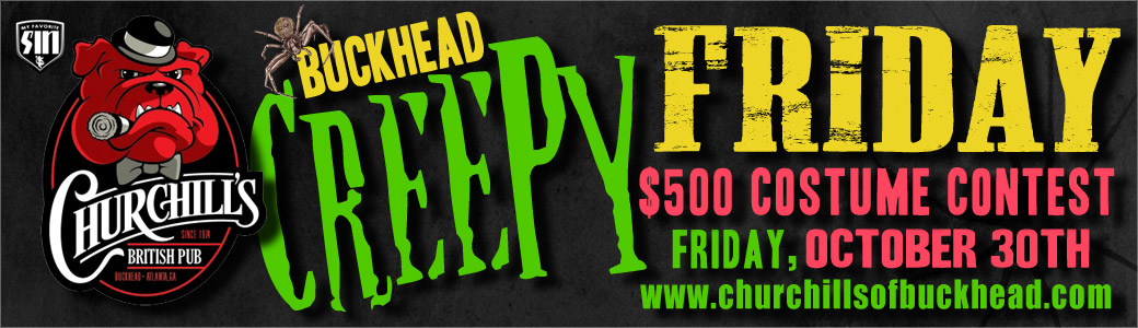 Discount Tickets for Churchill's Buckhead Creepy Friday 2015 LIVE at Churchill's British Pub