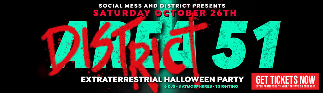 Discount Tickets for District 51 Extraterrestrial Halloween Party LIVE at District Atlanta