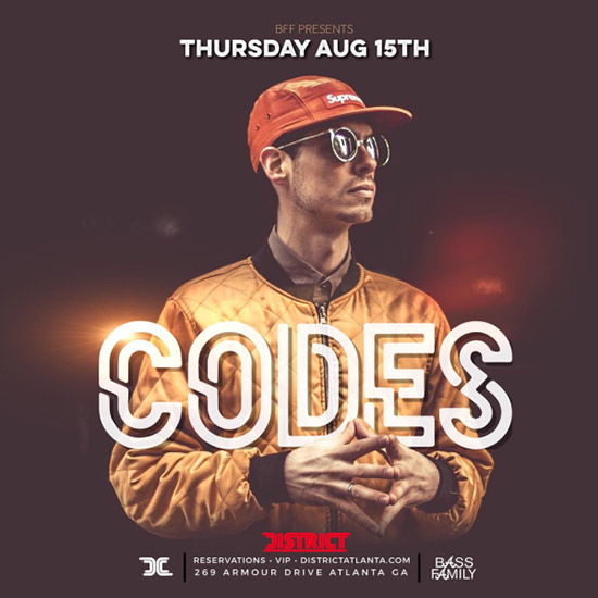 Pre-sale Tickets for Bass Family & Friends featuring 'Codes' in Atlanta
