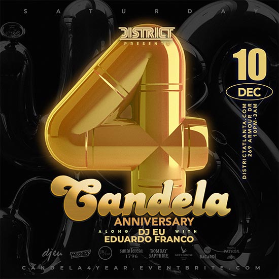 Candela 4th Anniversary • Saturday, Dec 10