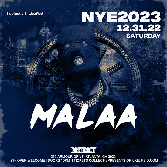 NYE 2023 with Malaa • Saturday, Dec. 31