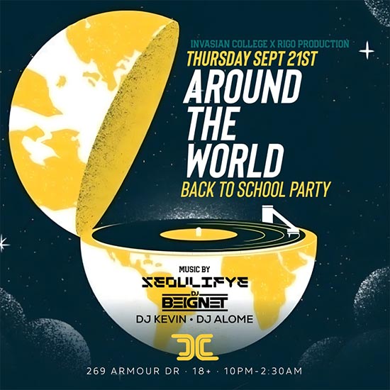 Around The World Back To School Party • Thursday, September 21st
