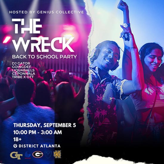 The Wreck Back to School Party • Thursday, September 5th
