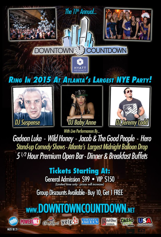 Pre-sale Tickets for Downtown Countdown New Year's Eve in Atlanta