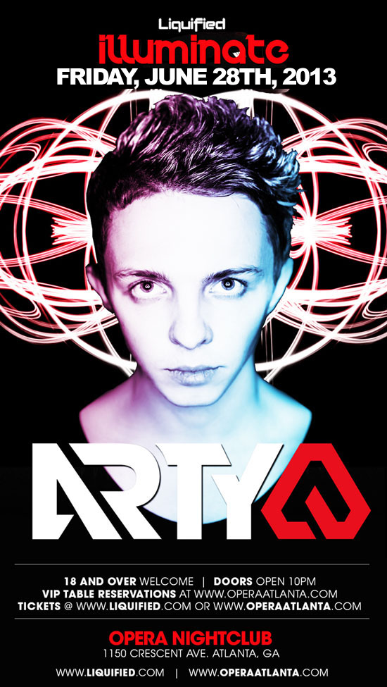 Pre-sale Tickets for Arty in Atlanta