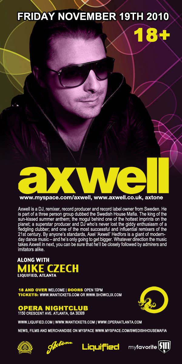 Discount Ticket Promo Code for AXWELL in Atlanta
