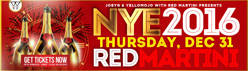 New Year's Eve 2016 at Red Martini in Buckhead Atlanta