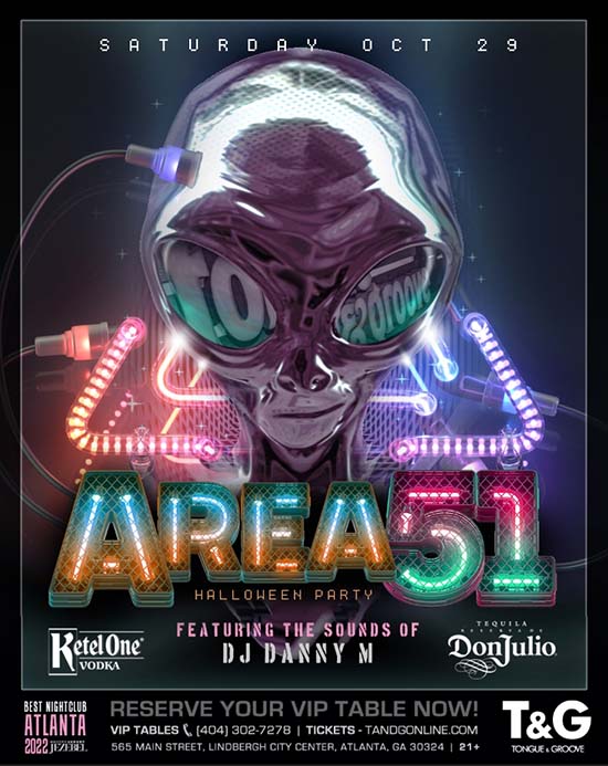 Area 51 • Saturday, Oct. 29 • Tongue & Groove