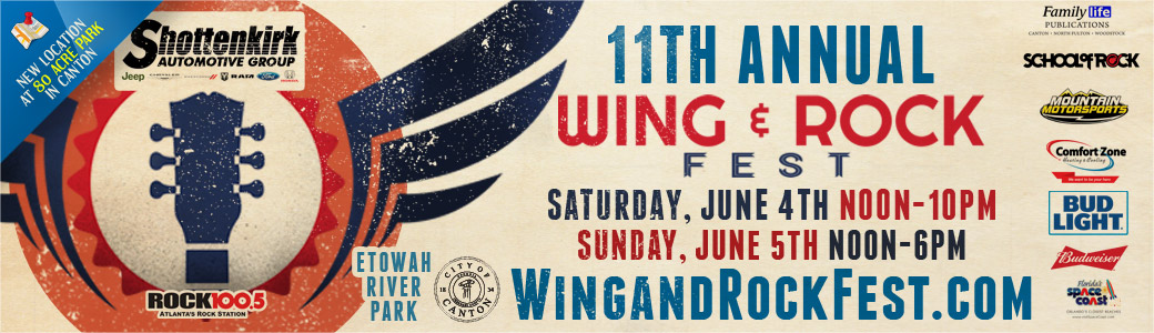 Discount Tickets for 11th Annual Wing and Rock Festival LIVE at Etoah River Park in Canton, GA.